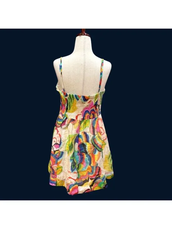 Ciebon Colorful Abstract Floral Mini Fit & Flare Dress Size Small Kentucky Derby - Picture 4 of 9